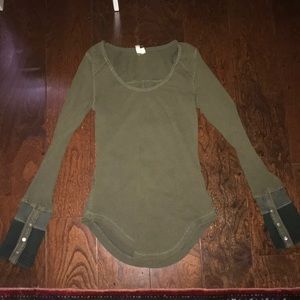 Free People long sleeve cuffed shirt